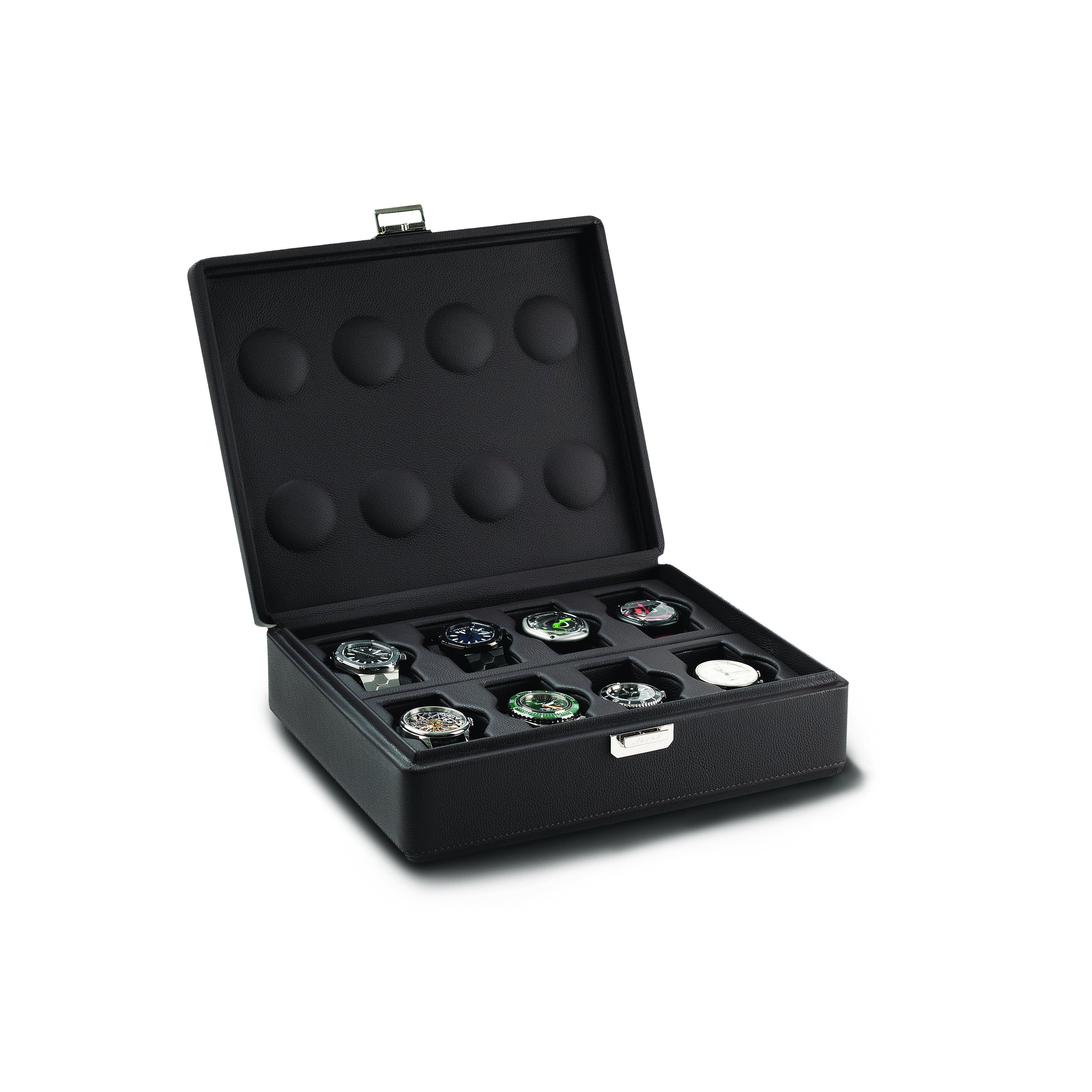 Scatola del Tempo Uhrenbox - VALIGETTA 8 braun-TOJU Interior