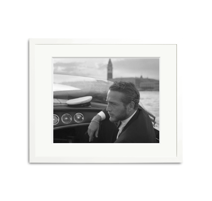 Sonic Editions - Wandbild - Paul Newman, Venice 1963-Wandbild-Sonic Editions-M - 50x40cm-Weiß-TOJU Interior