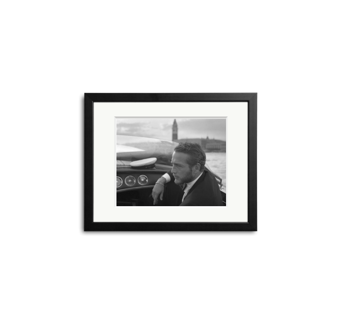 Sonic Editions - Wandbild - Paul Newman, Venice 1963-Wandbild-Sonic Editions-S - 35x28cm-Schwarz-TOJU Interior